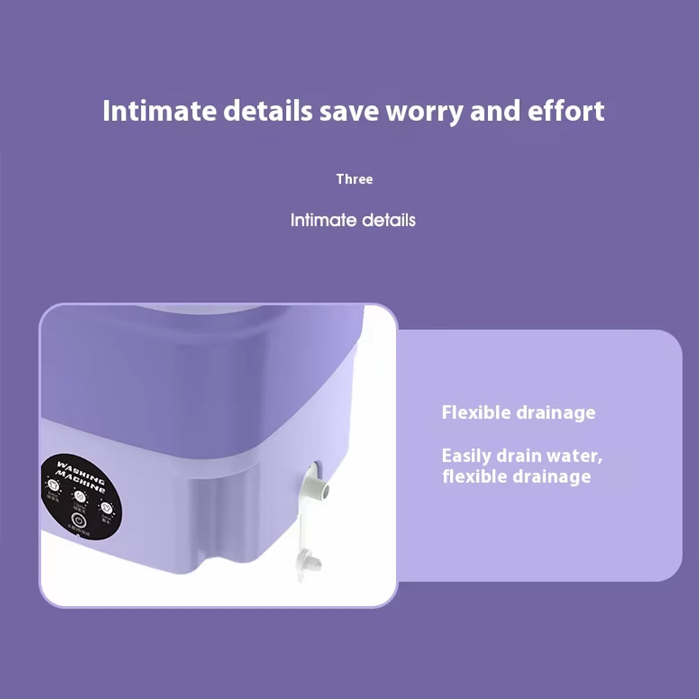 Compact Foldable Washing Machine With Integrated Dryer For Household Use