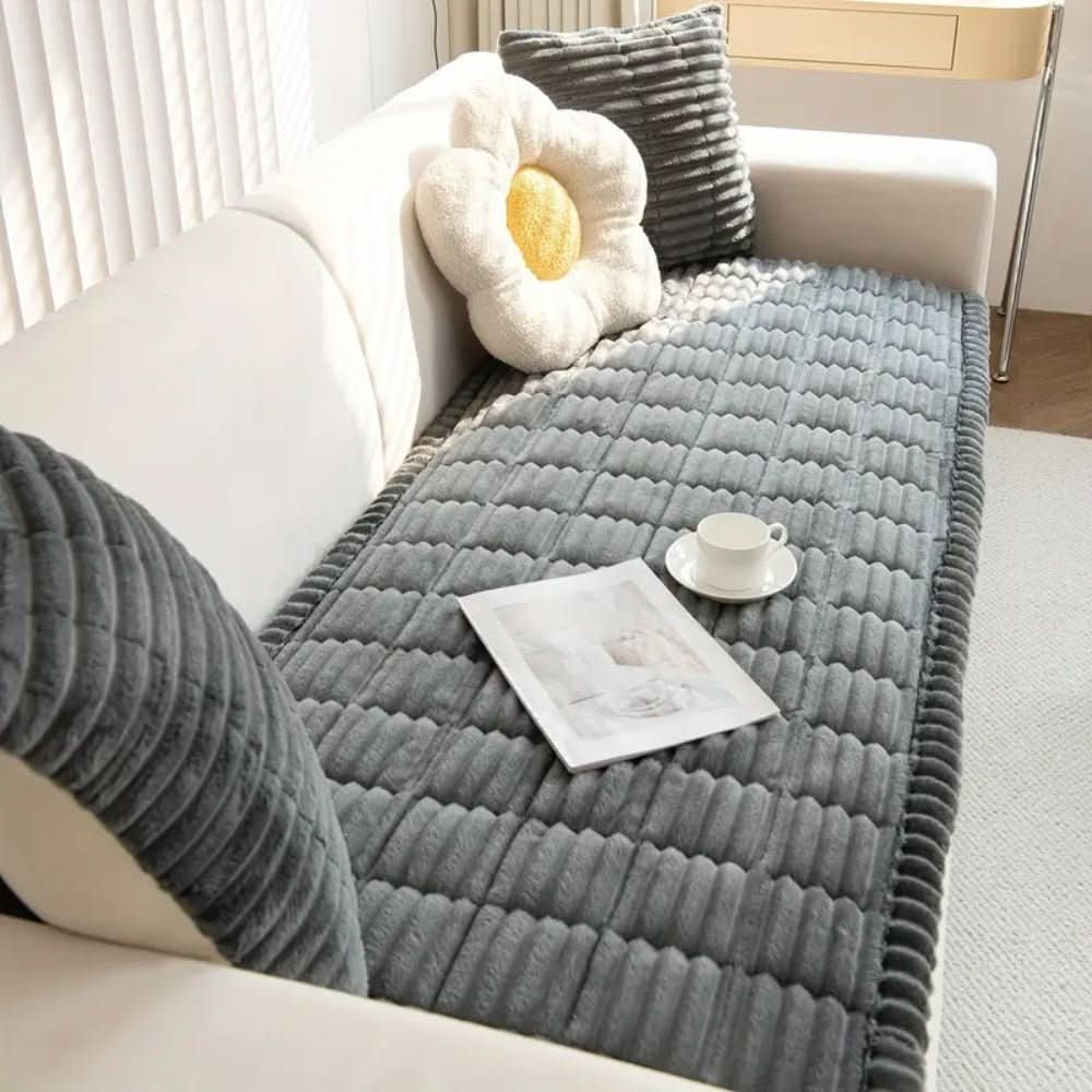 PlushAura Couch Cover Elegant and Comfortable Sofa Throw Blanket