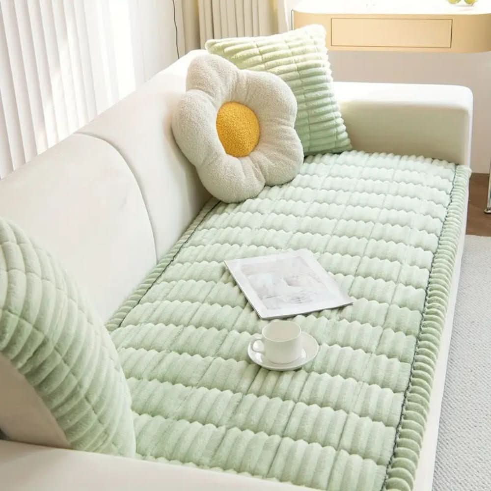 PlushAura Couch Cover Elegant and Comfortable Sofa Throw Blanket