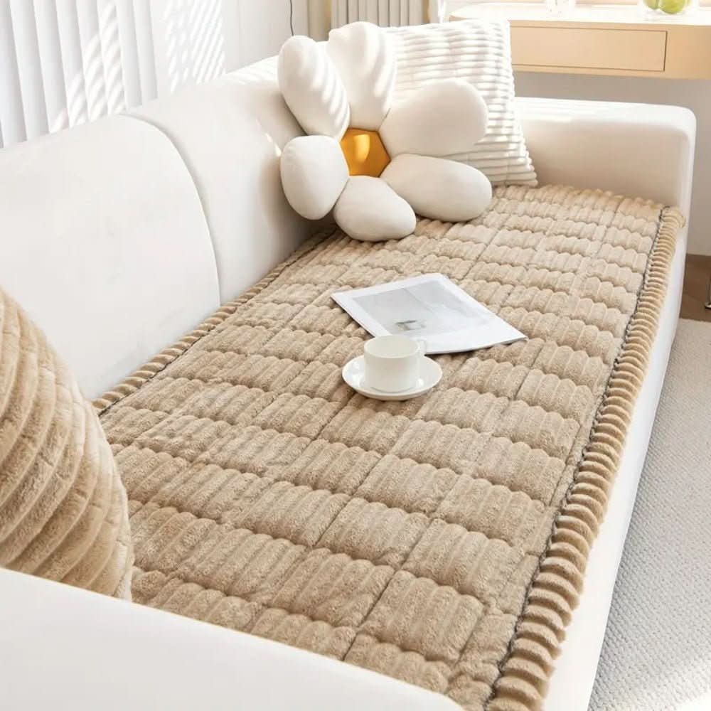 PlushAura Couch Cover Elegant and Comfortable Sofa Throw Blanket