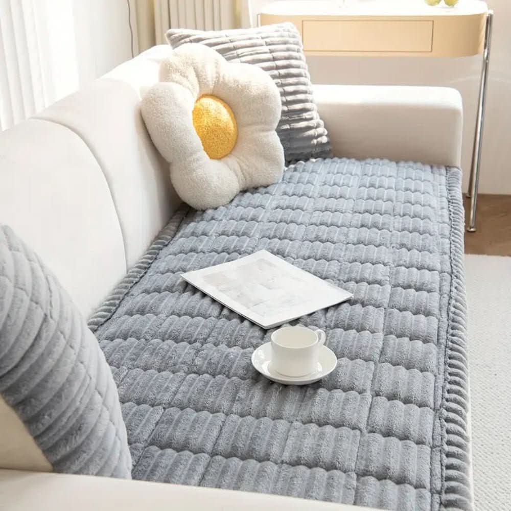 PlushAura Couch Cover Elegant and Comfortable Sofa Throw Blanket