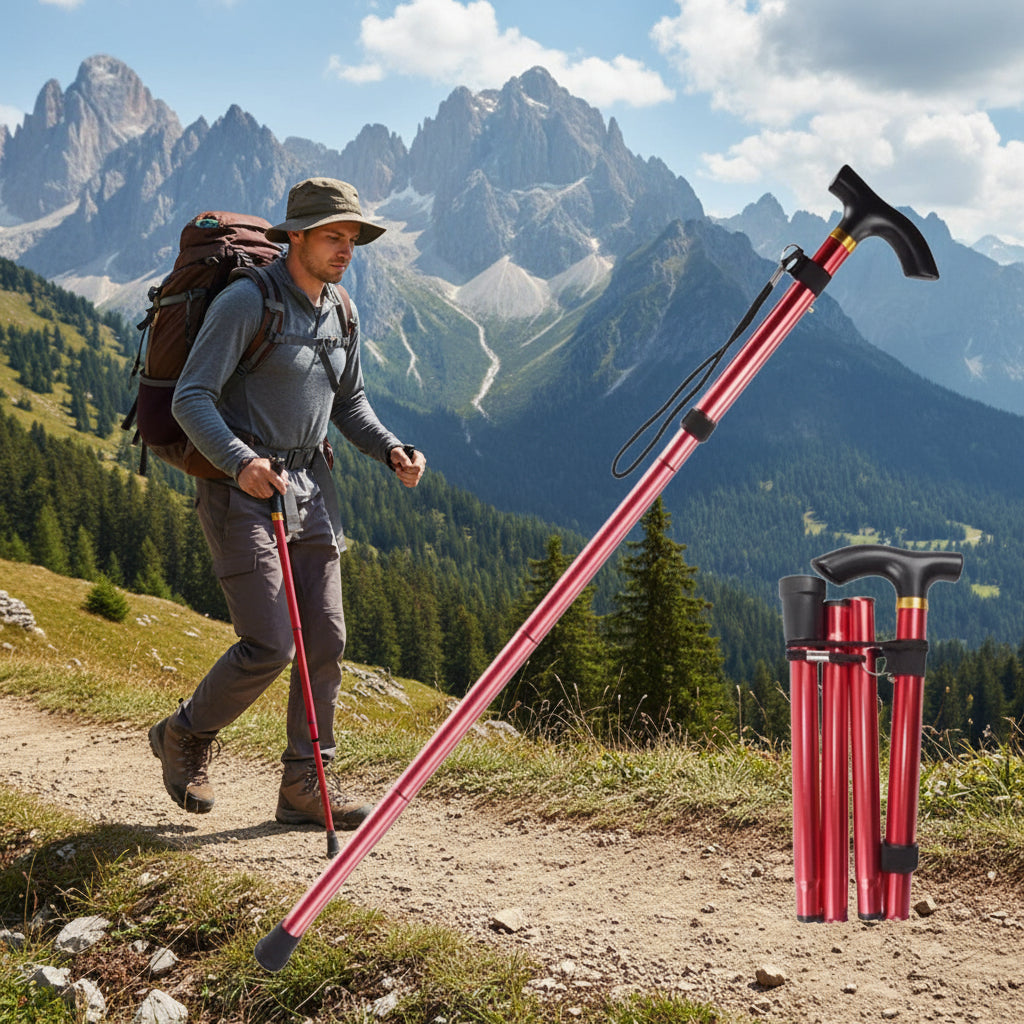 TrailForge Adjustable Aluminum Hiking Pole for Every Adventure