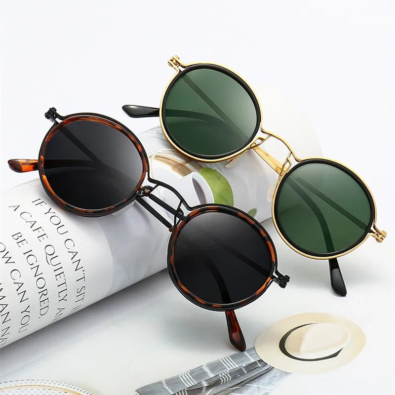 Gafas de sol redondas retro Ricco Milano con estilo atemporal