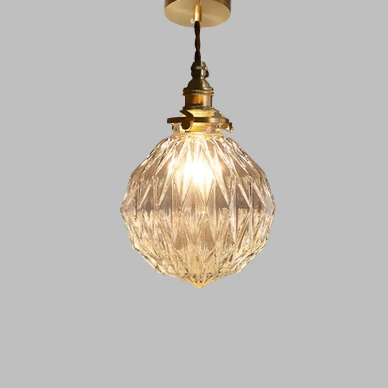 Závěsná lampa Kirelle ve vintage stylu ze skla