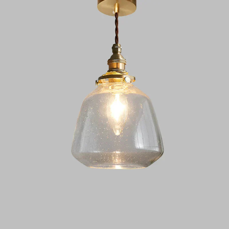 Závěsná lampa Kirelle ve vintage stylu ze skla