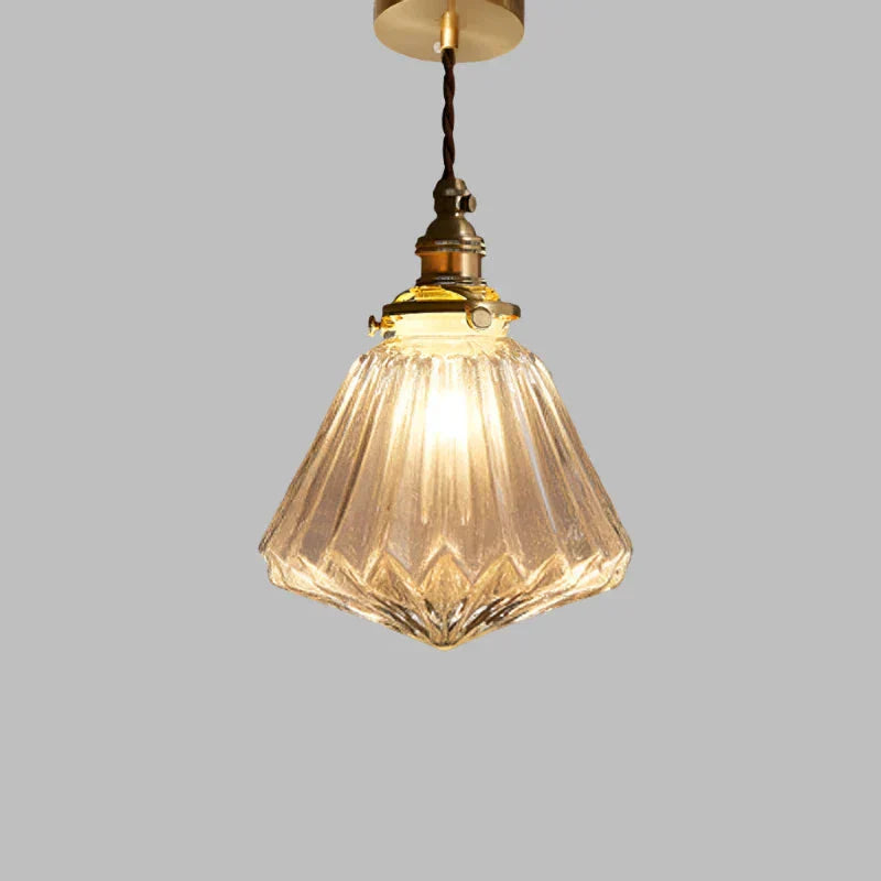Závěsná lampa Kirelle ve vintage stylu ze skla