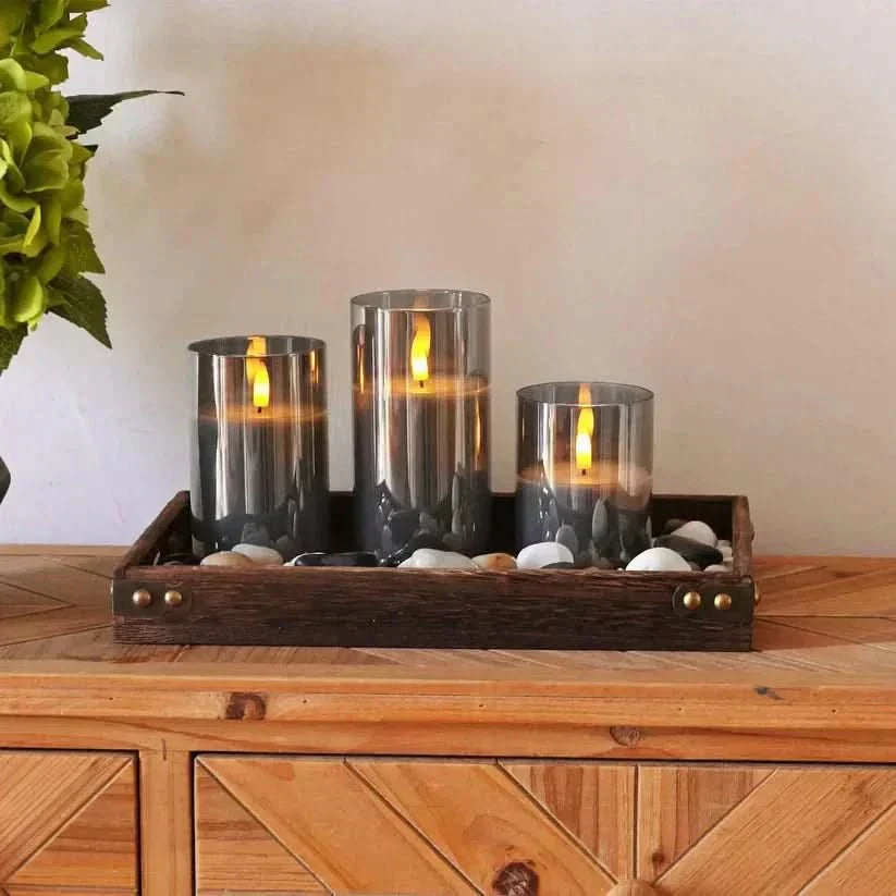 LumaNest Essentials Candles Cordless Set For Warm Safe Light