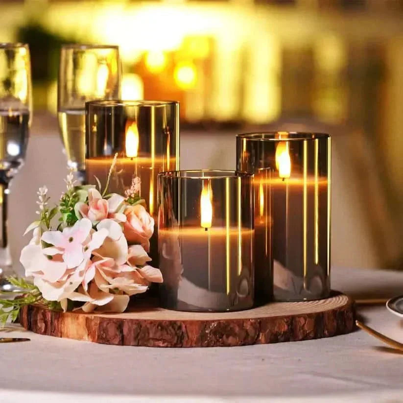 LumaNest Essentials Candles Cordless Set For Warm Safe Light