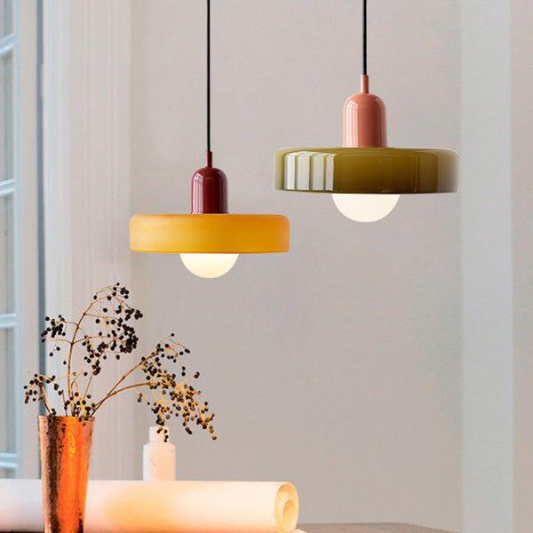 Bauhaus Colored Glass Pendant Light For Modern Homes