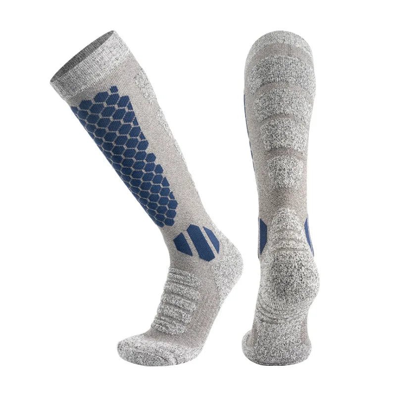 FrostGuard Thermal Wool Socks for Skiing and Hiking, Unisex, Long Tube Design