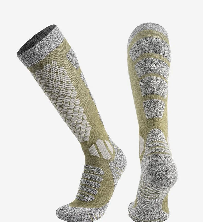 FrostGuard Thermal Wool Socks for Skiing and Hiking, Unisex, Long Tube Design