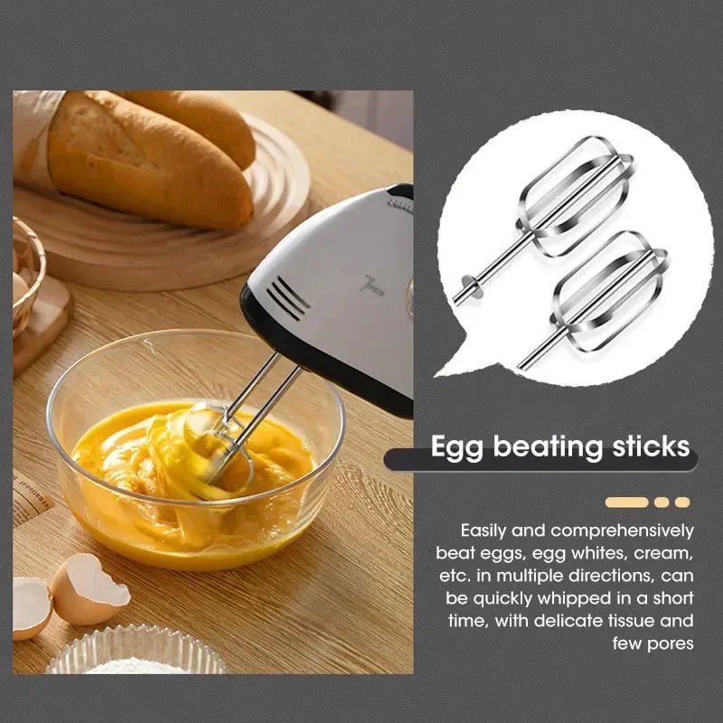 PulseCraft Electric Hand Mixer With 7 Speed Settings