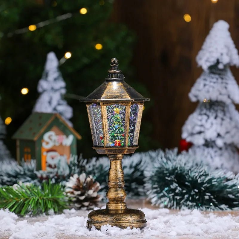 WinterGleam Oplyst Sneglobuslanterne Til Magisk Juledekoration