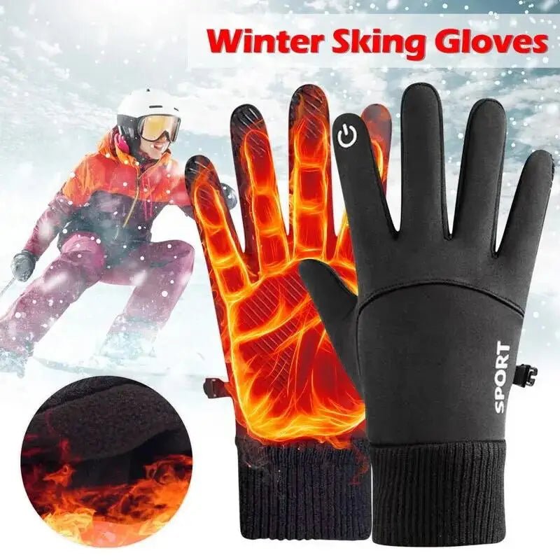 Unisex SnowShield zimní fleecové rukavice s dotykovou funkcí a voděodolnou ochranou