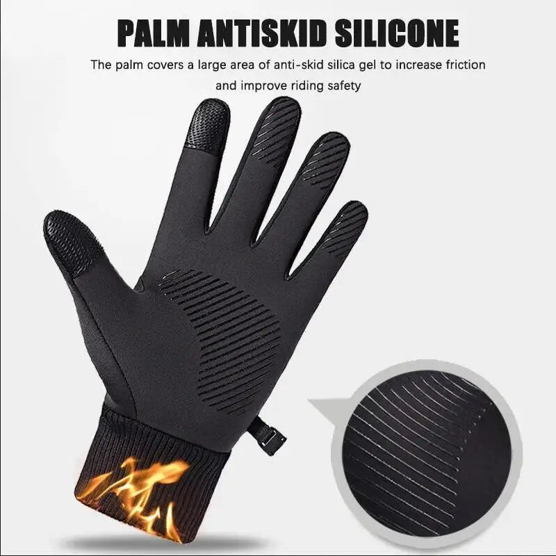 Unisex SnowShield zimní fleecové rukavice s dotykovou funkcí a voděodolnou ochranou