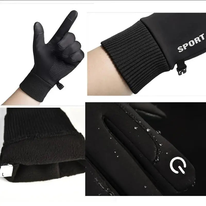 Unisex SnowShield zimní fleecové rukavice s dotykovou funkcí a voděodolnou ochranou