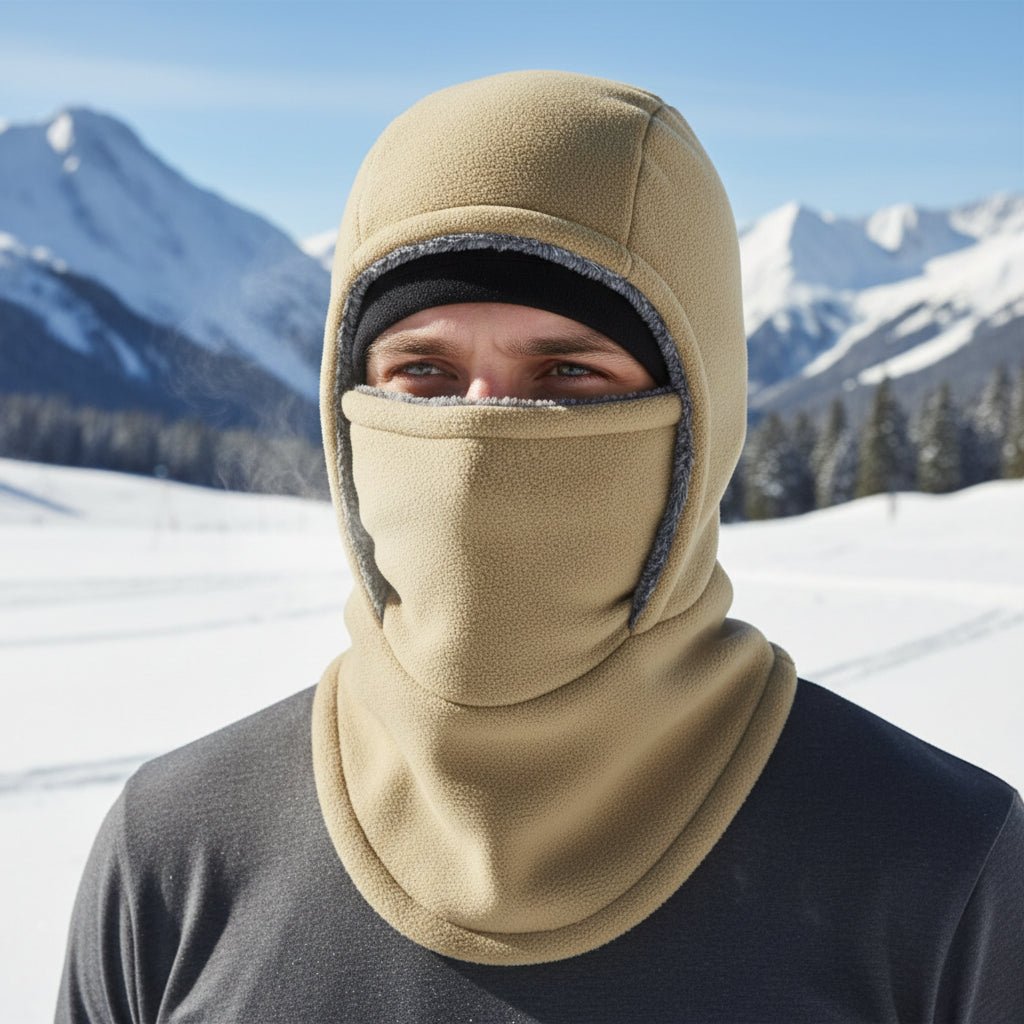 Arctic Hood termální fleecová kukla na kolo a venkovní sporty v mrazivém počasí