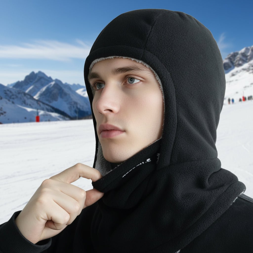 Arctic Hood termální fleecová kukla na kolo a venkovní sporty v mrazivém počasí