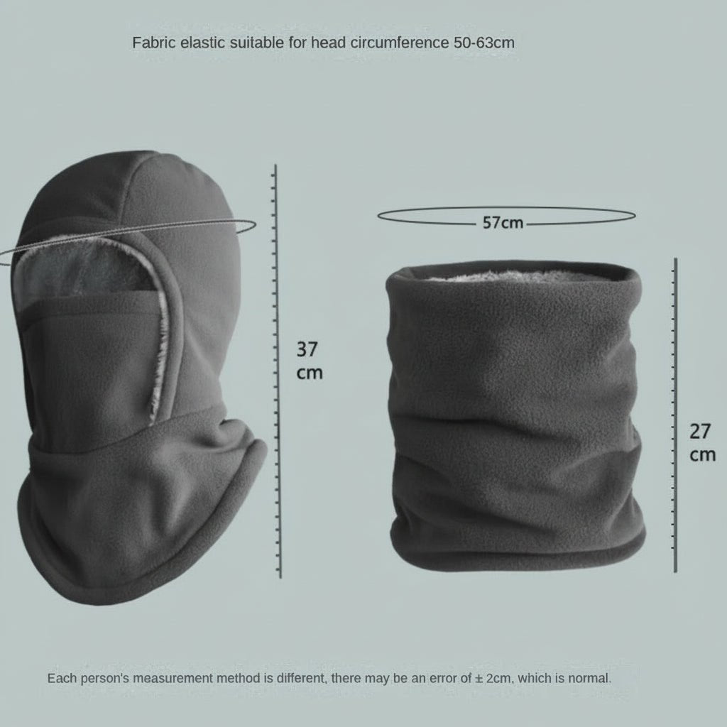 Arctic Hood termální fleecová kukla na kolo a venkovní sporty v mrazivém počasí