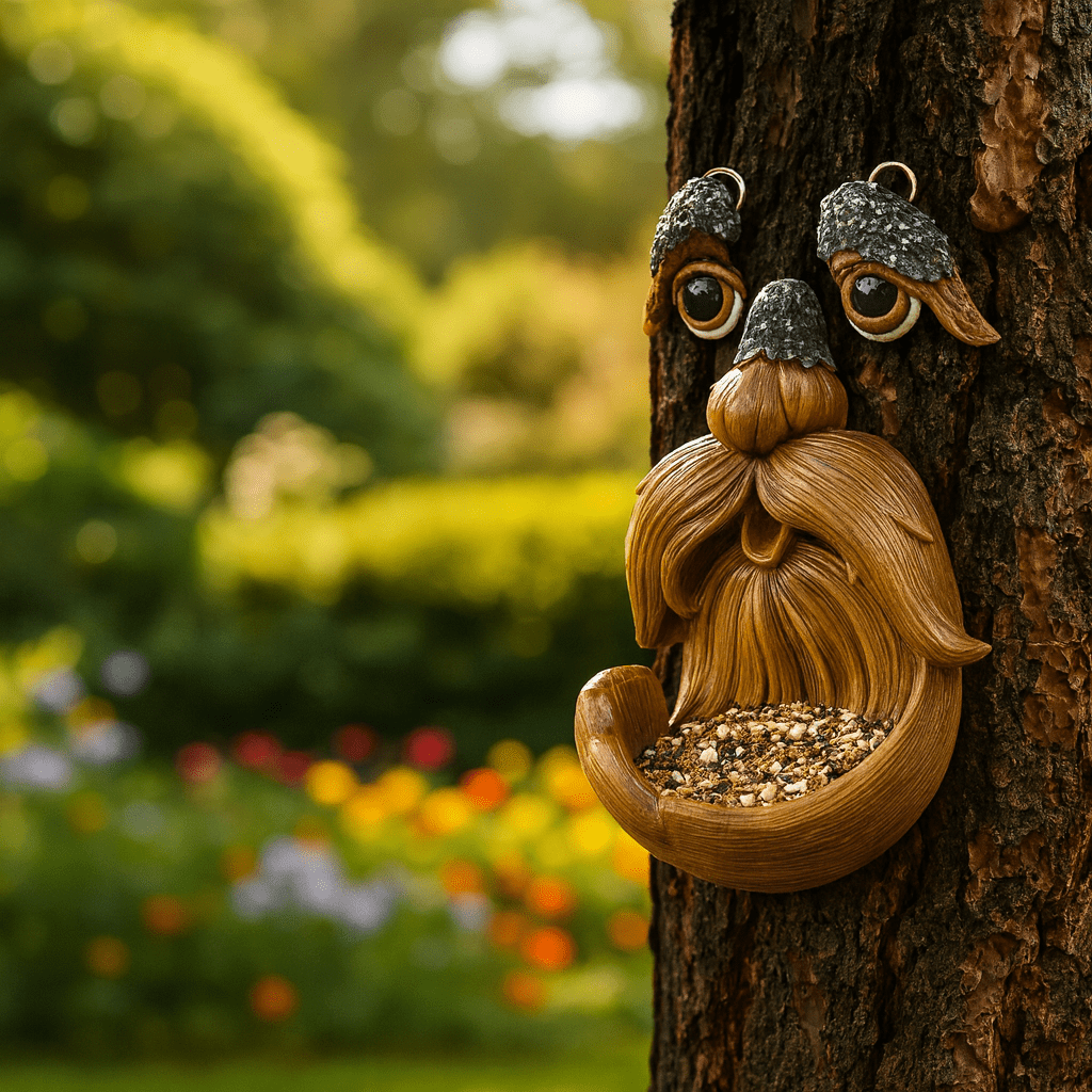 Everwood Tree Face Birdhouse for the Garden Weatherproof Decoration