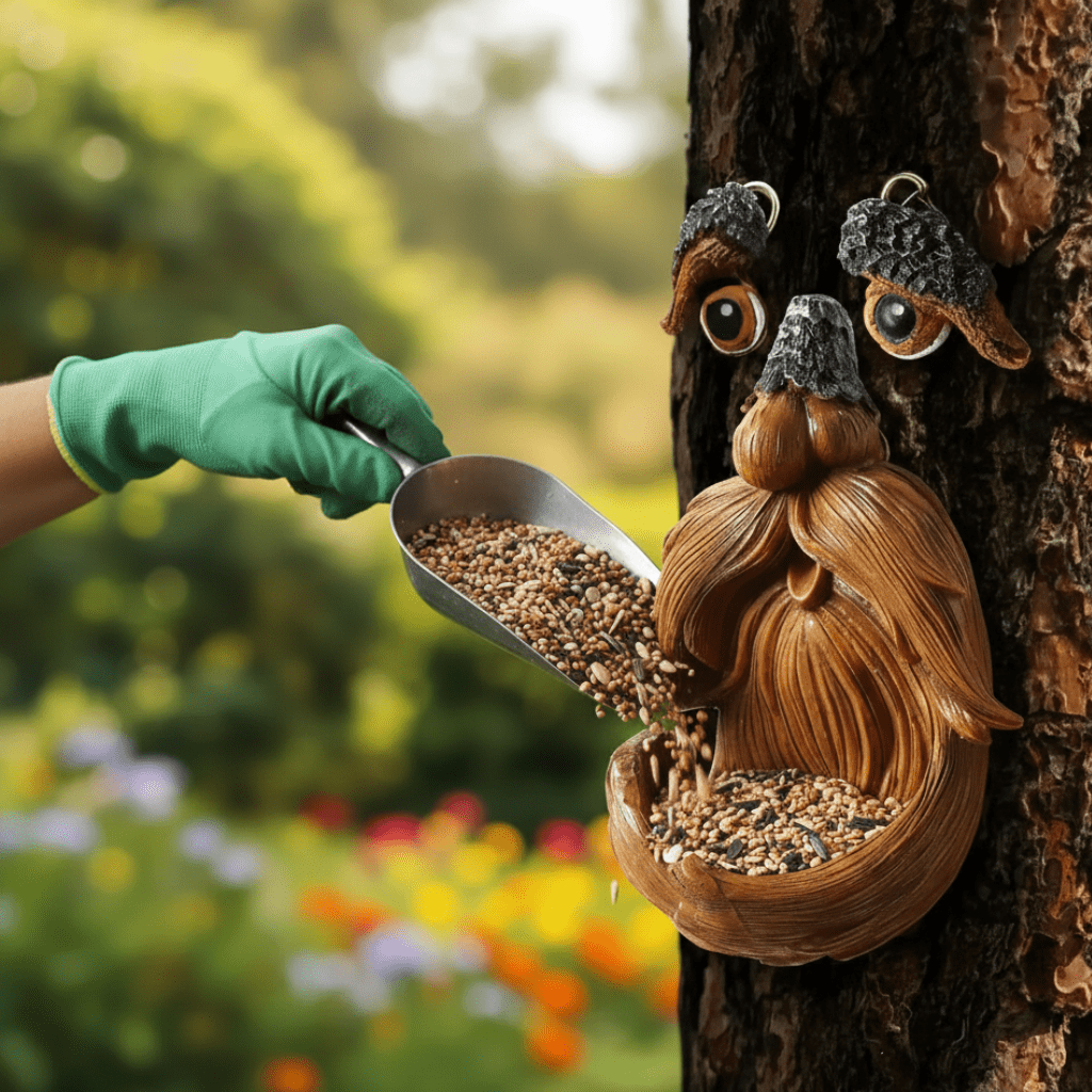 Everwood Tree Face Birdhouse for the Garden Weatherproof Decoration