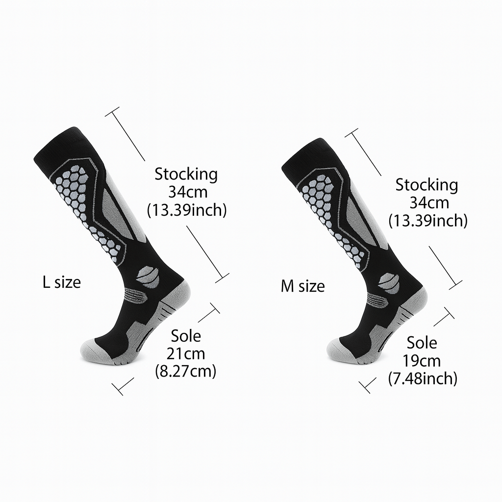 Calze Isolate in Lana FrostGuard per Sport Invernali Unisex Alte al Ginocchio