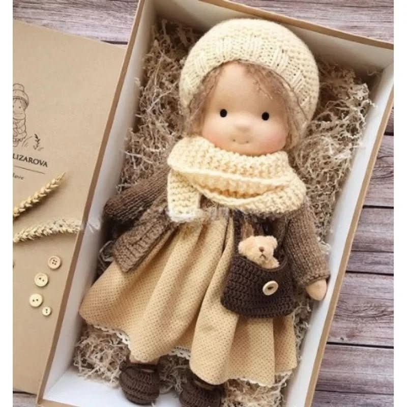 Handmade cotton doll designed for comforting imaginative play
