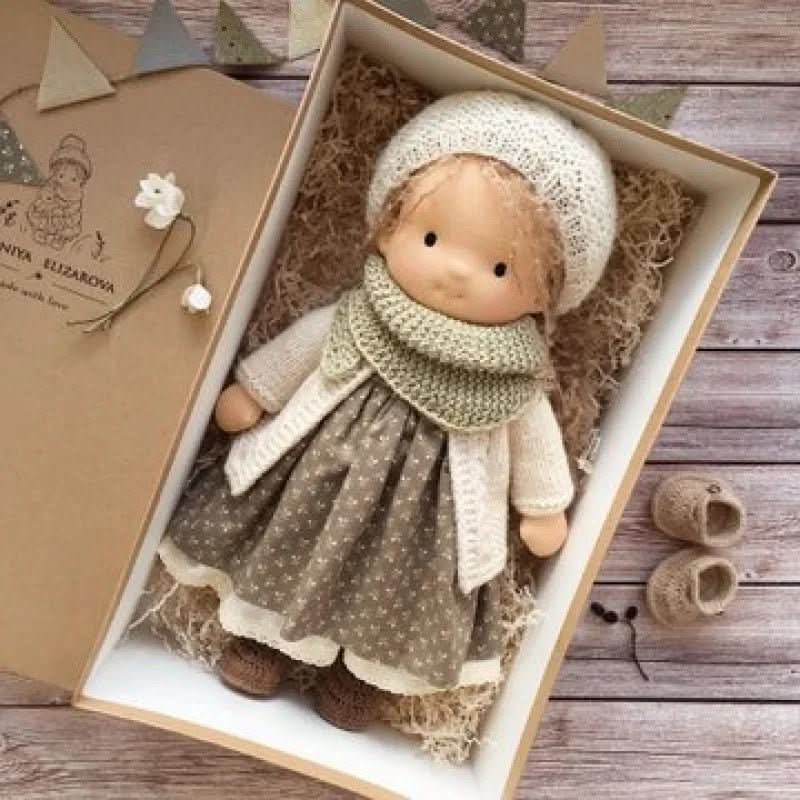 Handmade cotton doll designed for comforting imaginative play