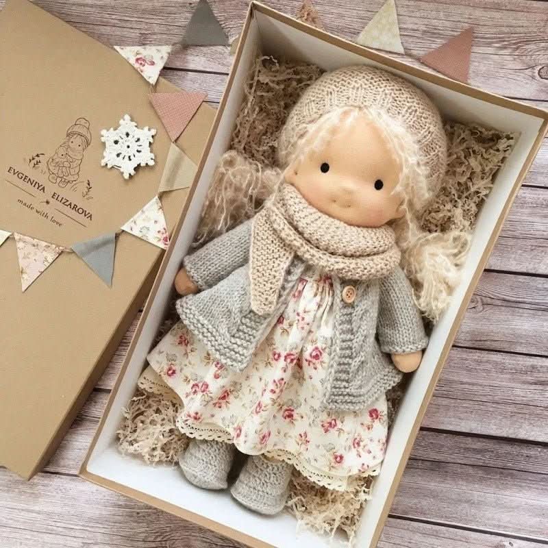 Handmade cotton doll designed for comforting imaginative play