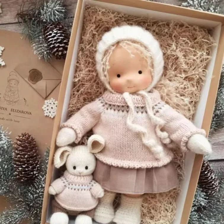 Handmade cotton doll designed for comforting imaginative play