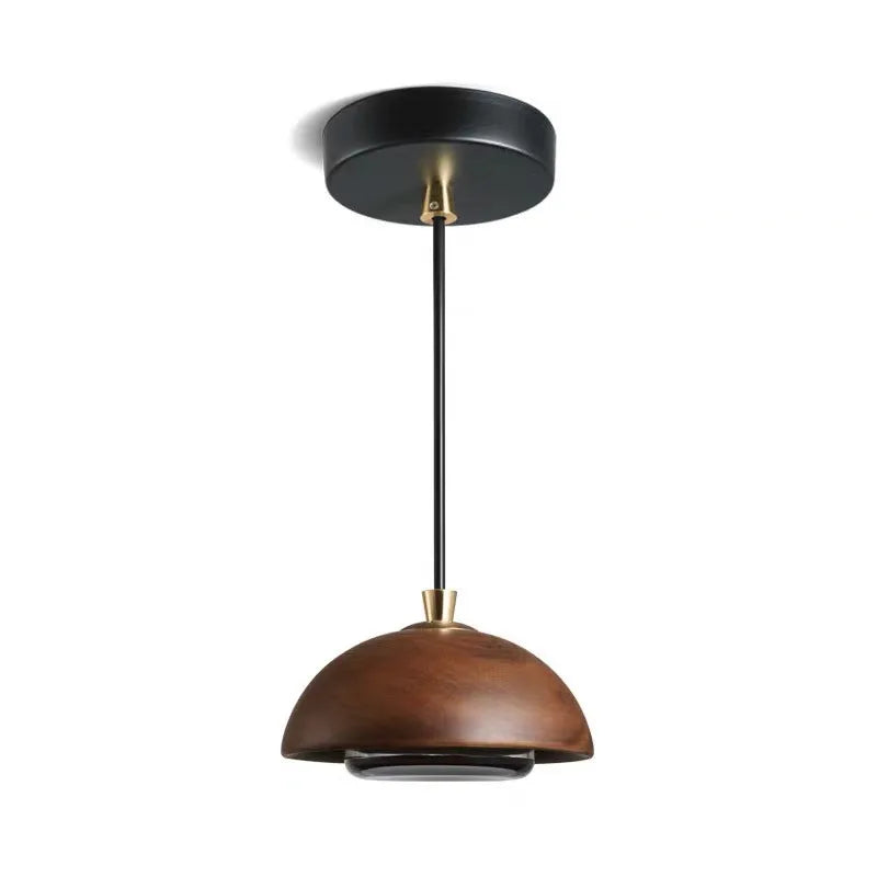 Závěsná lampa z ořechového dřeva