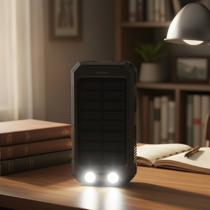 ApexGlow Waterproof Solar Power Bank 30000mAh For Outdoor Adventures