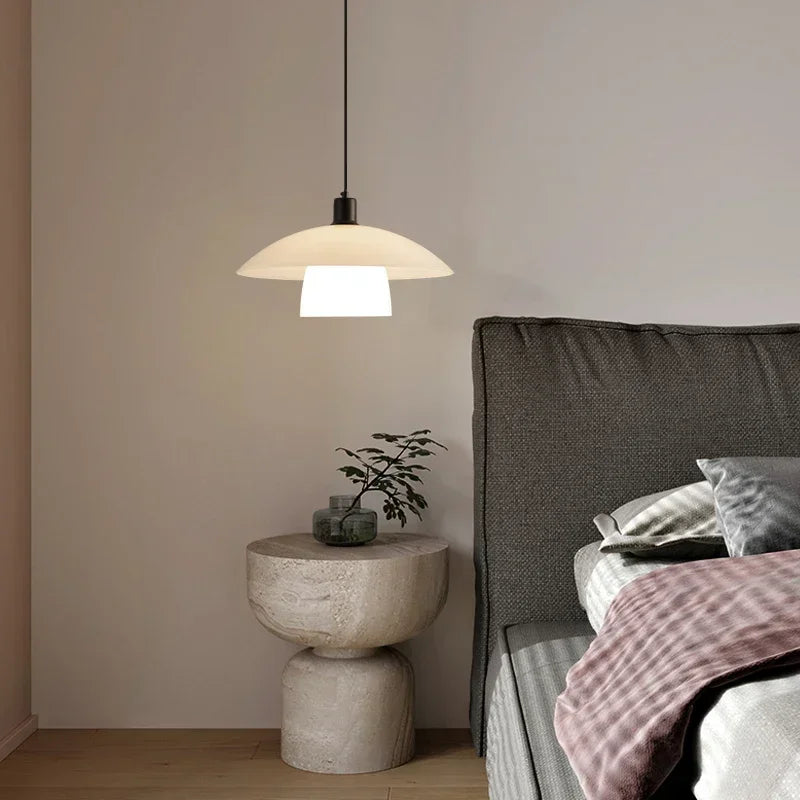 Kiyomi | Hvid flad skærm hængelampe i japansk minimalistisk stil