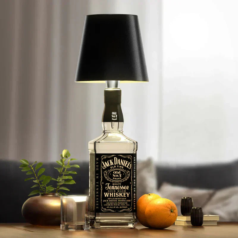 Aluminium LED-fleslamp, oplaadbare tafellamp voor wijnflessen, warm licht