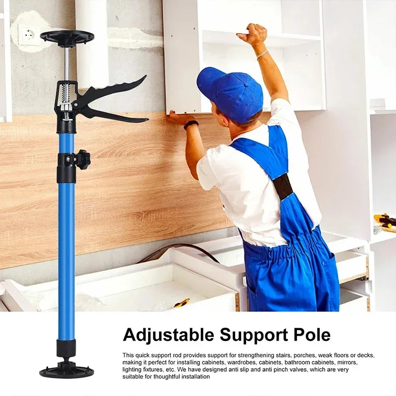 Steel Telescoping Cabinet Support Pole With Adjustable Jacks For Cabinet Install Up To 66 Lbs