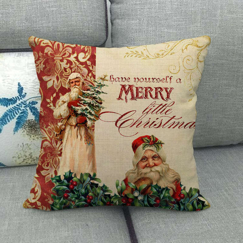 Taie d'oreiller Velvetique Festive 18 pouces avec fermeture éclair cachée pour décoration de Noël