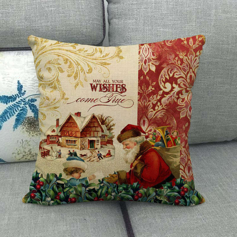 Taie d'oreiller Velvetique Festive 18 pouces avec fermeture éclair cachée pour décoration de Noël