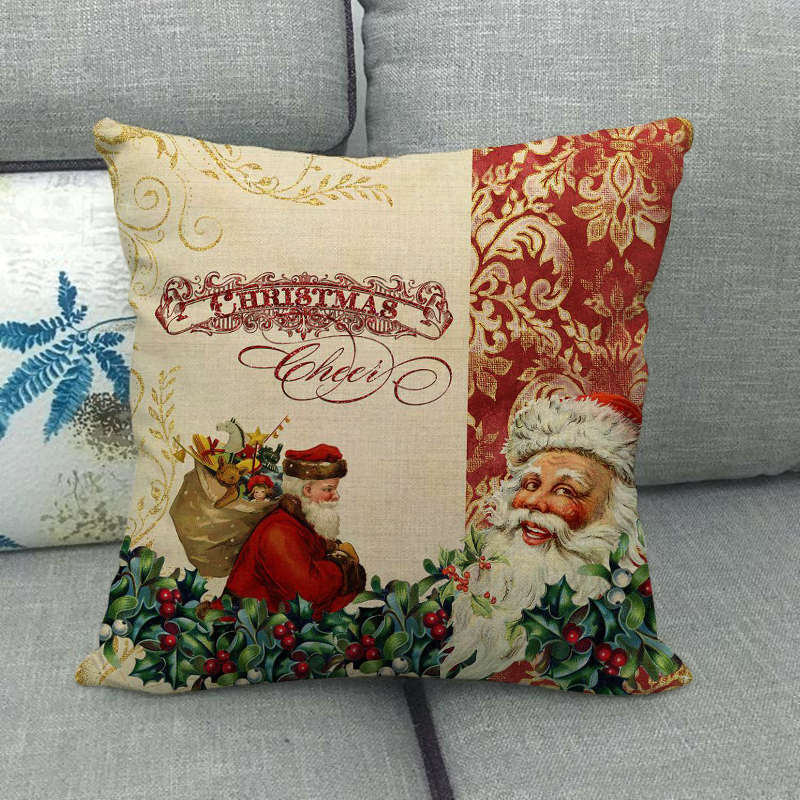 Taie d'oreiller Velvetique Festive 18 pouces avec fermeture éclair cachée pour décoration de Noël