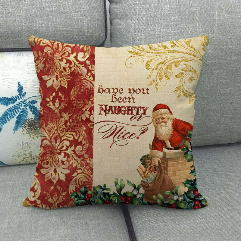 Taie d'oreiller Velvetique Festive 18 pouces avec fermeture éclair cachée pour décoration de Noël