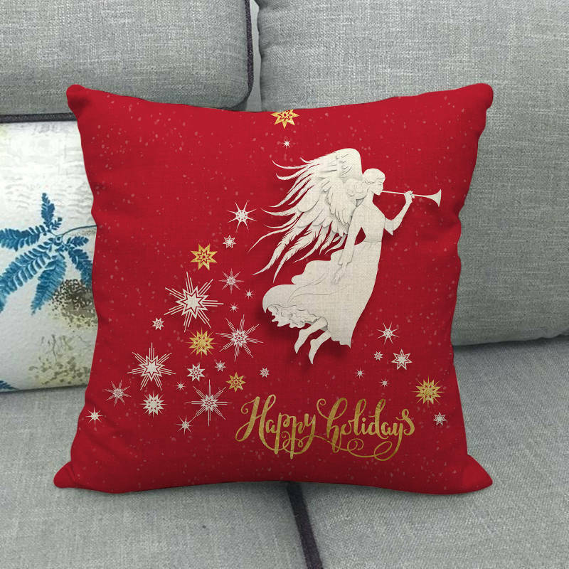 Taie d'oreiller Velvetique Festive 18 pouces avec fermeture éclair cachée pour décoration de Noël