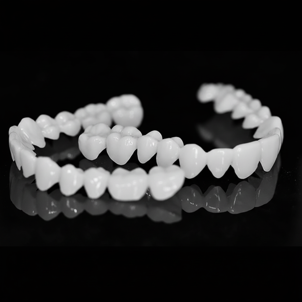 Cosmetic Dental Smile Enhancer - reusable dental veneer-style solution designed for a brighter, more even-looking smile appearance
