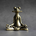 Porta Incenso a Forma di Rana per Meditazione Zenhaven in Ottone Fatto a Mano, Decorazione Spirituale Regalo