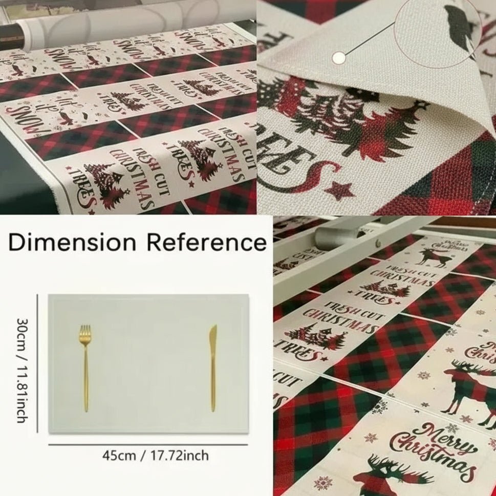 GnomeGlow Decorative Christmas Table Placemat for Festive Family Dinners