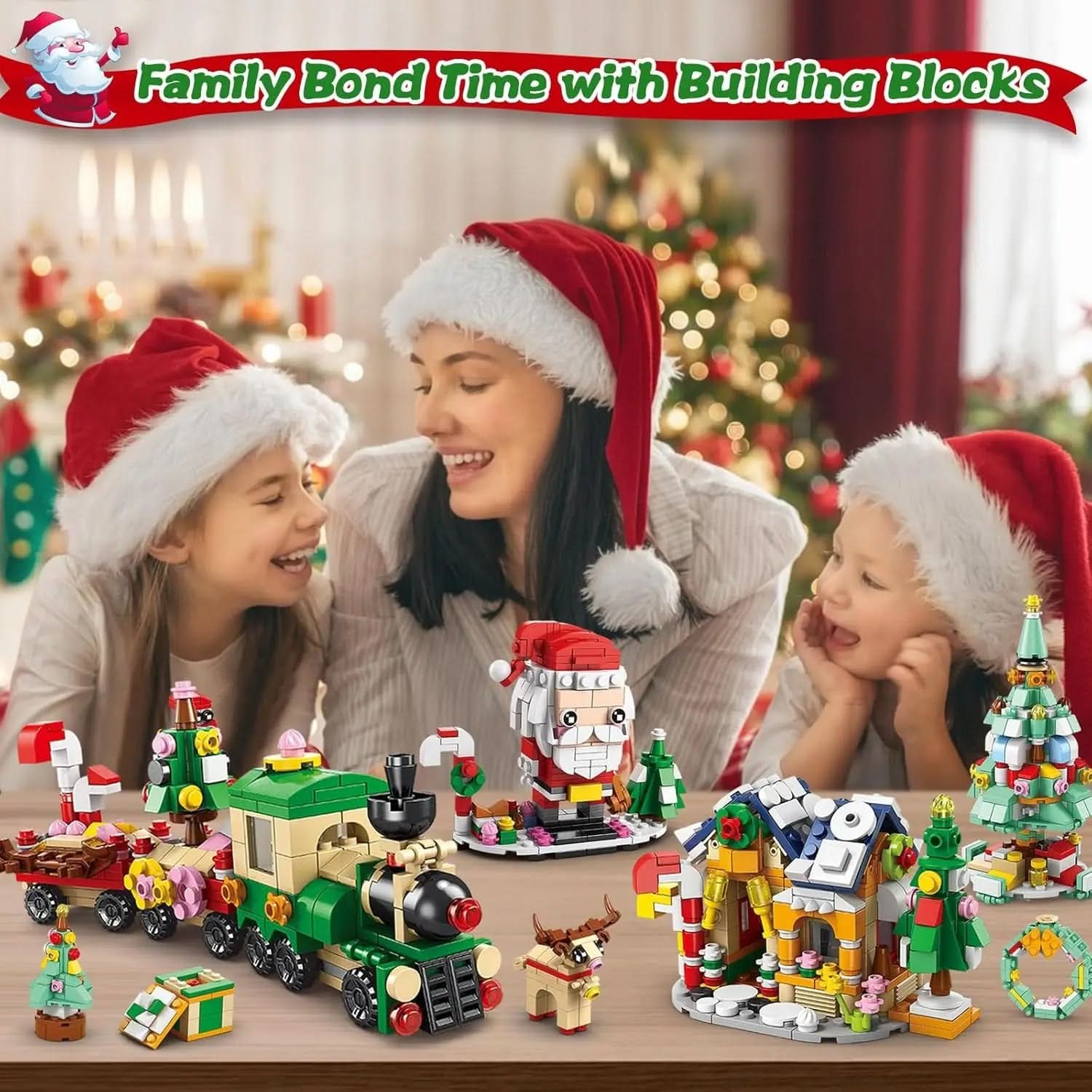 Set creativo di costruzioni BrightBuild Studio per Natale, per bambini dai 6 anni in su