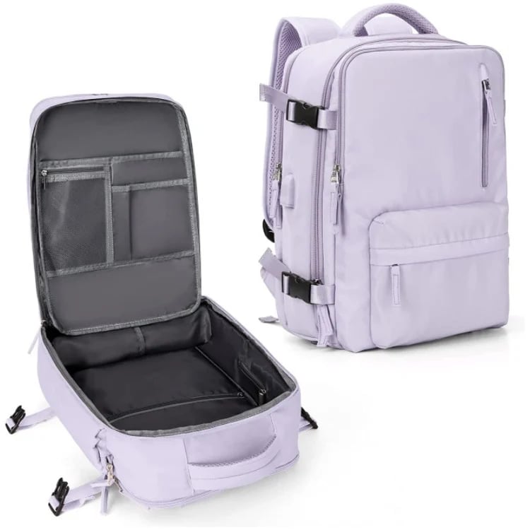 Sac à dos de voyage étanche 35L pour femme, randonnée, avec port USB