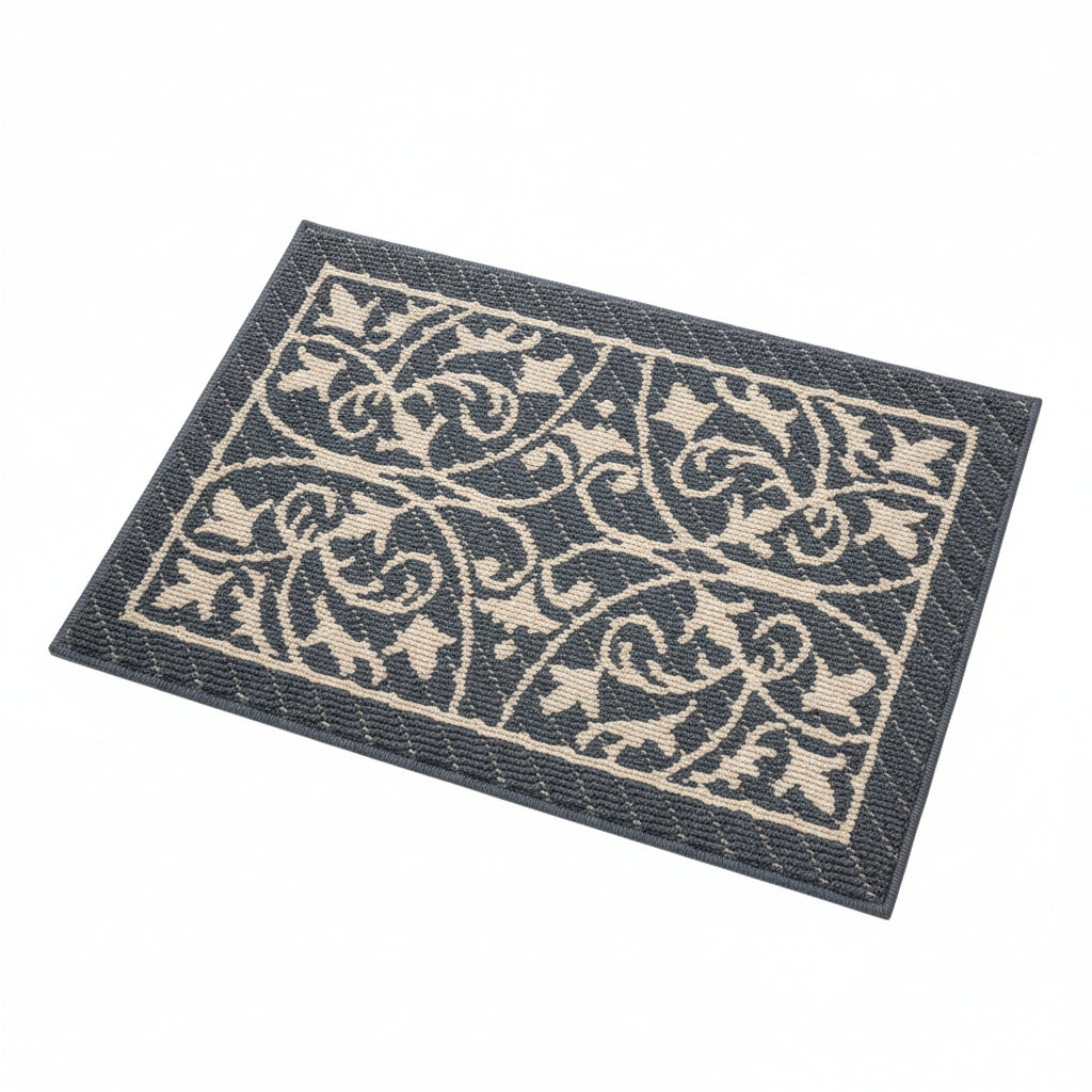 Low profile non-slip indoor entryway mat for clean and safe floors