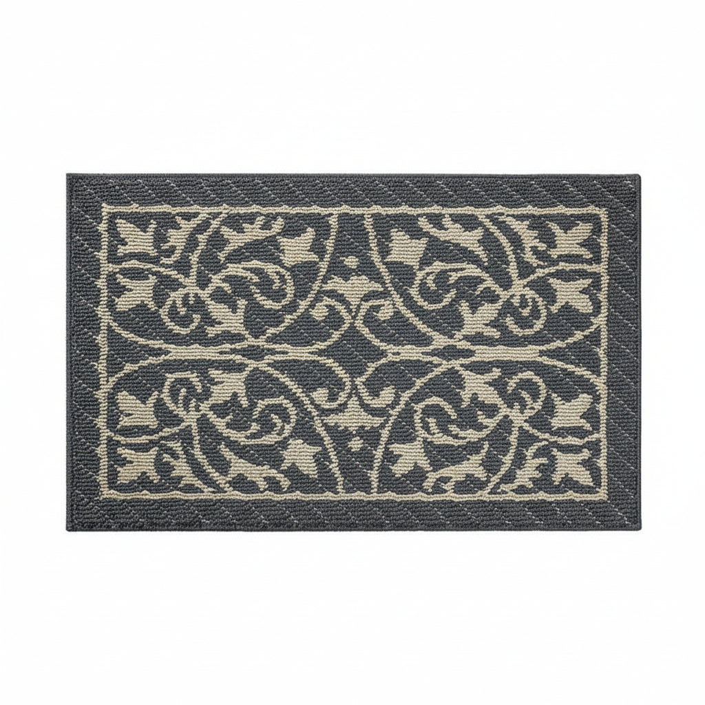 Low profile non-slip indoor entryway mat for clean and safe floors