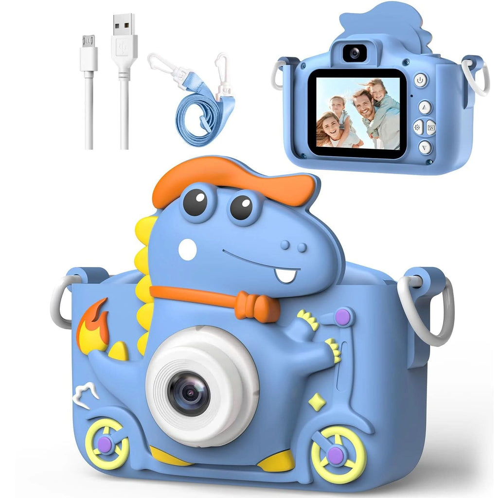 DinoVista Kids Camera With 1080p HD Dinosaur Design