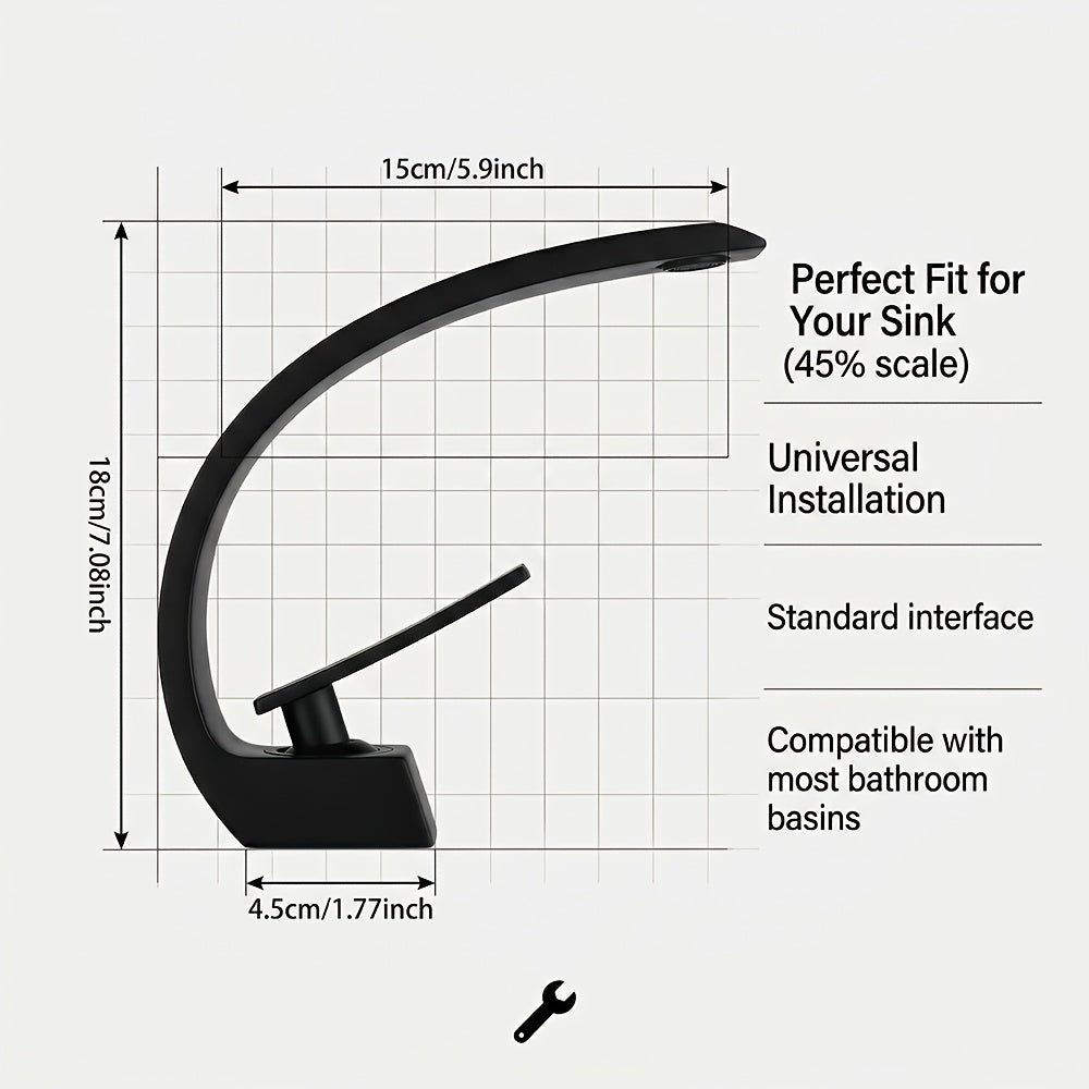 Black Brass Basin Faucet