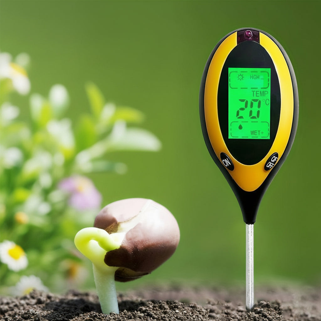 Medidor de solo 4 em 1 para monitorização precisa de plantas e solo